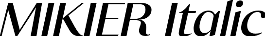 MIKIER Italic font - Mikier Italic.ttf