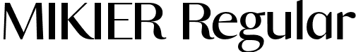 MIKIER Regular font - Mikier Regular.otf