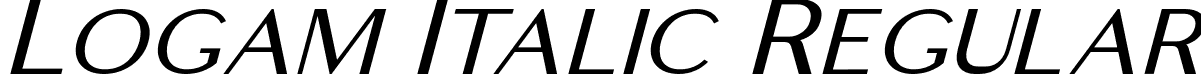 Logam Italic Regular font - Logam Italic.otf