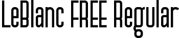 LeBlanc FREE Regular font - leblancfree-z8k0l.ttf