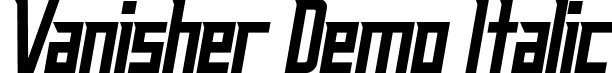 Vanisher Demo Italic font - vanisherdemoitalic.ttf