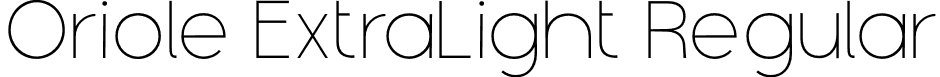 Oriole ExtraLight Regular font - Oriole-ExtraLight.otf