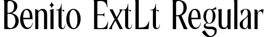 Benito ExtLt Regular font - Benito Extra Light.ttf