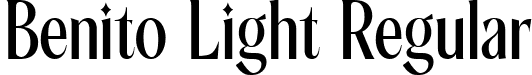 Benito Light Regular font - Benito Light.ttf