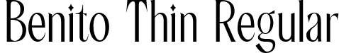 Benito Thin Regular font - Benito Thin.ttf