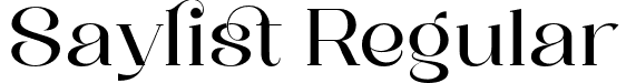 Saylist Regular font - Saylist Regular.otf