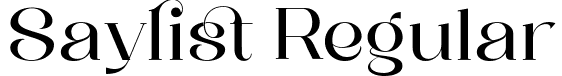 Saylist Regular font - Saylist Regular.ttf