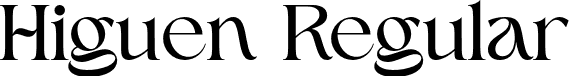 Higuen Regular font - Higuen Serif.otf