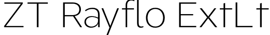 ZT Rayflo ExtLt font - Ztrayflo Extralight.otf