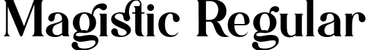 Magistic Regular font - magistic-svg.otf