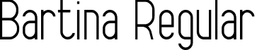 Bartina Regular font - bartina-thin.ttf