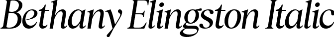 Bethany Elingston Italic font - bethanyelingston-italic.ttf