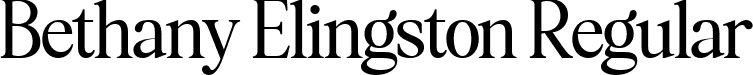 Bethany Elingston Regular font - bethanyelingston.ttf