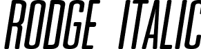 Rodge Italic font - Rodge-Italic.ttf