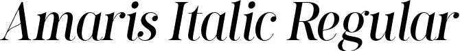 Amaris Italic Regular font - Amaris Italic.otf