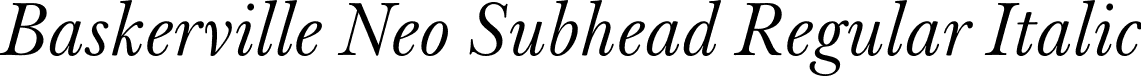 Baskerville Neo Subhead Regular Italic font - Baskerville Neo Subhead Italic.otf