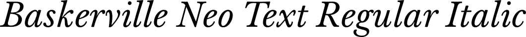 Baskerville Neo Text Regular Italic font - Baskerville Neo Text Italic.otf