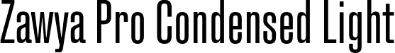 Zawya Pro Condensed Light font - ZawyaPro-CondensedLight.otf