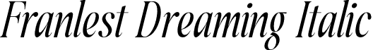 Franlest Dreaming Italic font - Franlest-Dreaming-Italic.otf