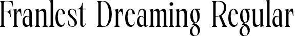 Franlest Dreaming Regular font - Franlest-Dreaming.otf