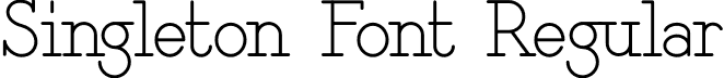 Singleton Font Regular font - Singleton Font.otf