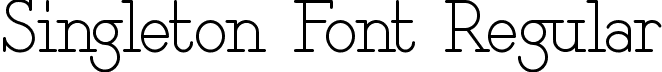 Singleton Font Regular font - Singleton Font.ttf