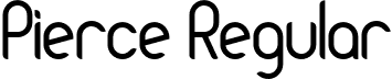 Pierce Regular font - Pierce Regular.otf