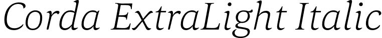 Corda ExtraLight Italic font - Corda-ExtraLightItalic.otf