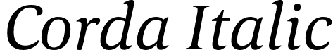 Corda Italic font - Corda-Italic.otf