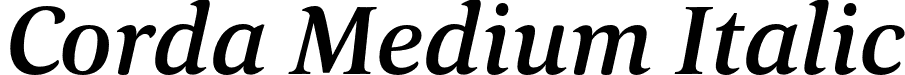 Corda Medium Italic font - Corda-MediumItalic.otf