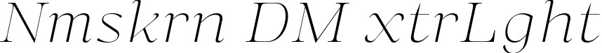 Namaskarn DEMO ExtraLight font - NamaskarnDemoExtralightItalic-jEX70.otf