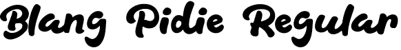 Blang Pidie Regular font - Blang Pidie.otf