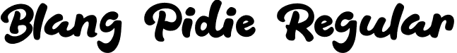 Blang Pidie Regular font - Blang Pidie.ttf