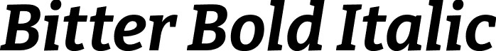 Bitter Bold Italic font - Bitter-BoldItalic.ttf