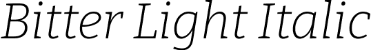 Bitter Light Italic font - Bitter-LightItalic.ttf
