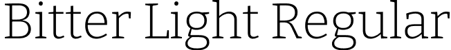 Bitter Light Regular font - Bitter-Light.ttf