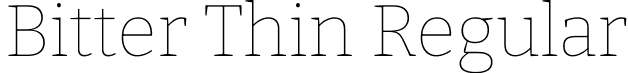 Bitter Thin Regular font - Bitter-Thin.ttf