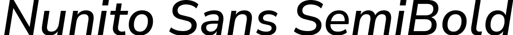 Nunito Sans SemiBold font - NunitoSans-SemiBoldItalic.ttf