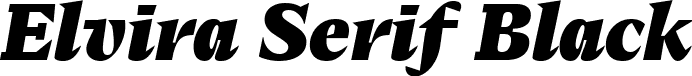 Elvira Serif Black font - ElviraSerif-BlackItalic.ttf
