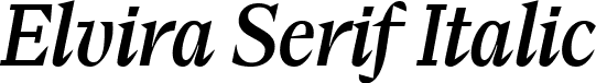 Elvira Serif Italic font - ElviraSerif-Italic.ttf