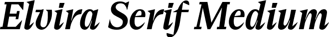 Elvira Serif Medium font - ElviraSerif-MediumItalic.ttf