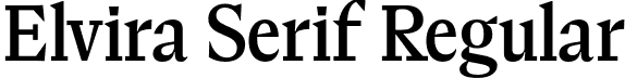 Elvira Serif Regular font - ElviraSerif-Regular.otf