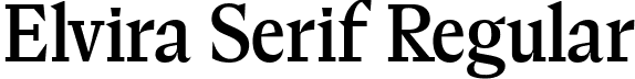 Elvira Serif Regular font - ElviraSerif-Regular.ttf