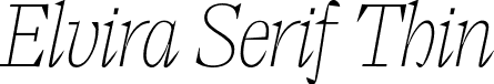 Elvira Serif Thin font - ElviraSerif-ThinItalic.otf