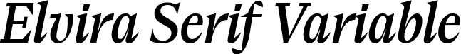 Elvira Serif Variable font - ElviraSerifVariableItalic-Italic.ttf