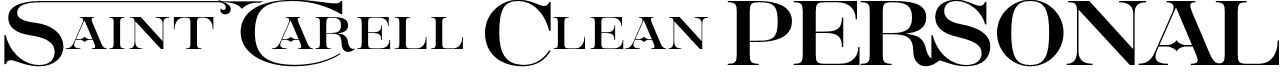 Saint Carell Clean PERSONAL font - SaintCarellClean_PERSONAL_USE_ONLY.otf