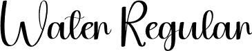 Water Regular font - Water.otf