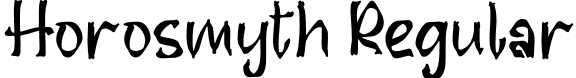 Horosmyth Regular font - Horosmyth.otf