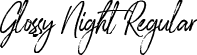 Glossy Night Regular font - Glossy Night.ttf