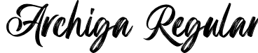 Archiga Regular font - Archiga.otf